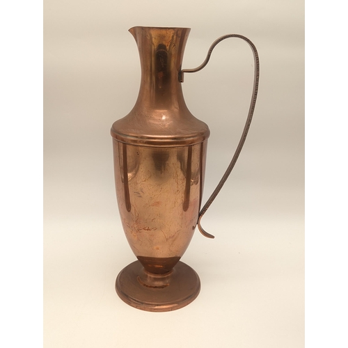 129 - Copper Jug / Ewer Trio - Nice Condition Throughout 8