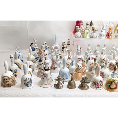 145 - # ALL PROCEEDS TO CHARITY # 207 Huge Bundle Collectable Bells - Ceramic - Crystal - Glass - Delft, L... 