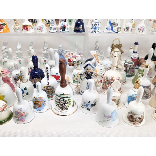 145 - # ALL PROCEEDS TO CHARITY # 207 Huge Bundle Collectable Bells - Ceramic - Crystal - Glass - Delft, L... 