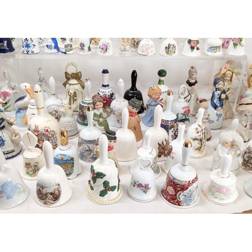 145 - # ALL PROCEEDS TO CHARITY # 207 Huge Bundle Collectable Bells - Ceramic - Crystal - Glass - Delft, L... 