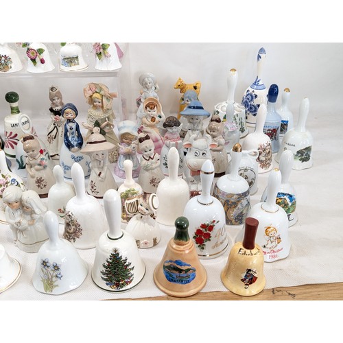 145 - # ALL PROCEEDS TO CHARITY # 207 Huge Bundle Collectable Bells - Ceramic - Crystal - Glass - Delft, L... 