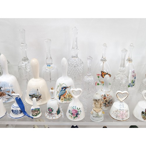 145 - # ALL PROCEEDS TO CHARITY # 207 Huge Bundle Collectable Bells - Ceramic - Crystal - Glass - Delft, L... 