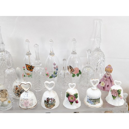 145 - # ALL PROCEEDS TO CHARITY # 207 Huge Bundle Collectable Bells - Ceramic - Crystal - Glass - Delft, L... 