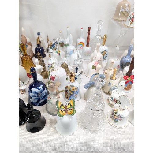 146 - # ALL PROCEEDS TO CHARITY # 270 Huge Bundle Collectable Bells - Ceramic - Crystal - Glass - Delft, L... 