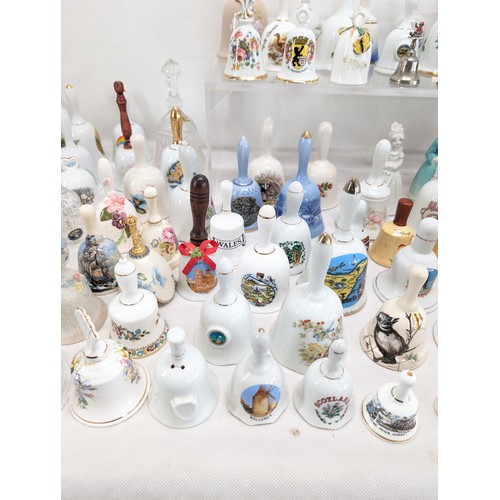 146 - # ALL PROCEEDS TO CHARITY # 270 Huge Bundle Collectable Bells - Ceramic - Crystal - Glass - Delft, L... 