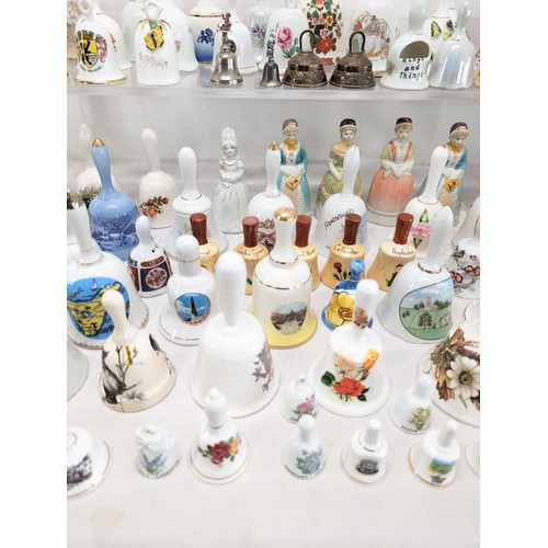 146 - # ALL PROCEEDS TO CHARITY # 270 Huge Bundle Collectable Bells - Ceramic - Crystal - Glass - Delft, L... 