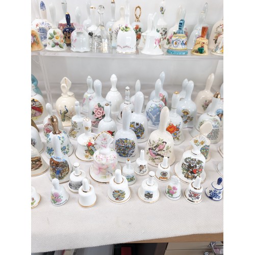 146 - # ALL PROCEEDS TO CHARITY # 270 Huge Bundle Collectable Bells - Ceramic - Crystal - Glass - Delft, L... 