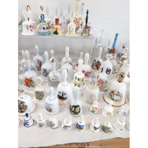 146 - # ALL PROCEEDS TO CHARITY # 270 Huge Bundle Collectable Bells - Ceramic - Crystal - Glass - Delft, L... 