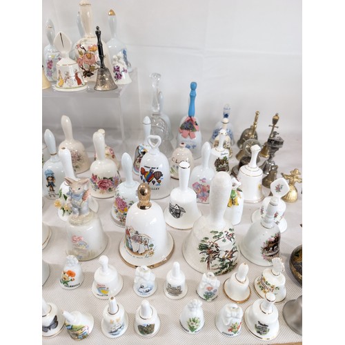 146 - # ALL PROCEEDS TO CHARITY # 270 Huge Bundle Collectable Bells - Ceramic - Crystal - Glass - Delft, L... 