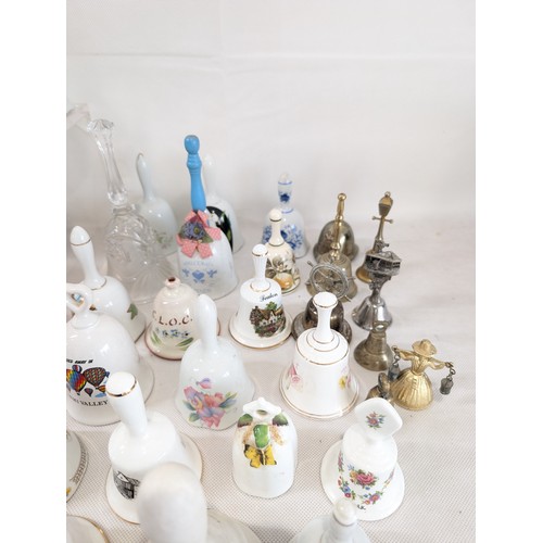 146 - # ALL PROCEEDS TO CHARITY # 270 Huge Bundle Collectable Bells - Ceramic - Crystal - Glass - Delft, L... 