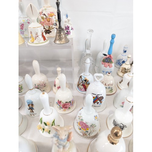 146 - # ALL PROCEEDS TO CHARITY # 270 Huge Bundle Collectable Bells - Ceramic - Crystal - Glass - Delft, L... 