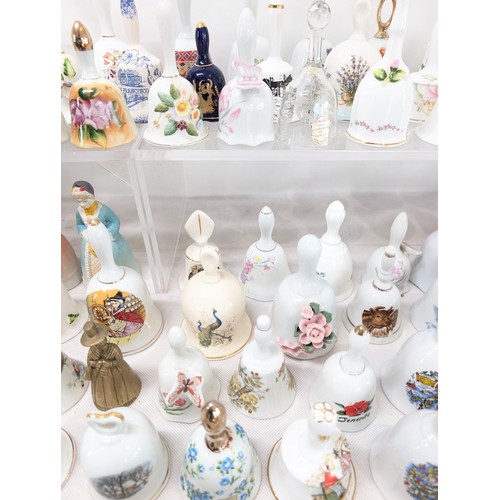 146 - # ALL PROCEEDS TO CHARITY # 270 Huge Bundle Collectable Bells - Ceramic - Crystal - Glass - Delft, L... 