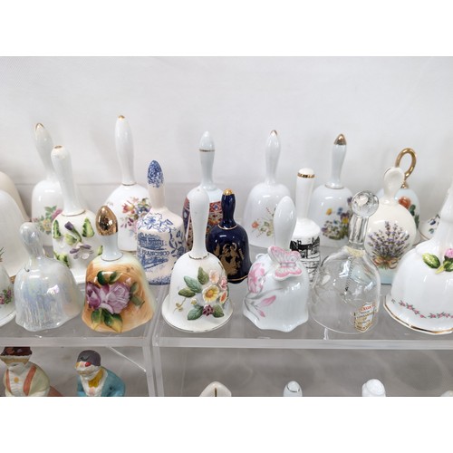 146 - # ALL PROCEEDS TO CHARITY # 270 Huge Bundle Collectable Bells - Ceramic - Crystal - Glass - Delft, L... 