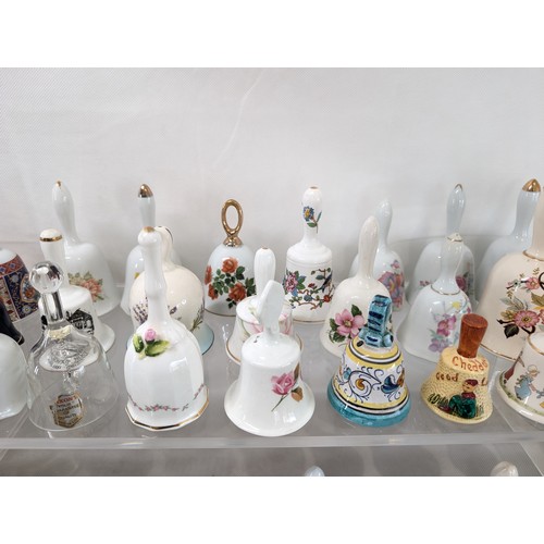 146 - # ALL PROCEEDS TO CHARITY # 270 Huge Bundle Collectable Bells - Ceramic - Crystal - Glass - Delft, L... 