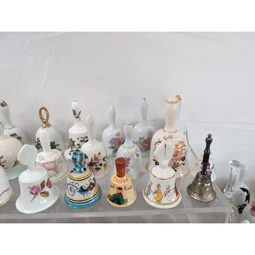 146 - # ALL PROCEEDS TO CHARITY # 270 Huge Bundle Collectable Bells - Ceramic - Crystal - Glass - Delft, L... 