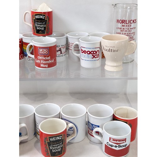 149 - Large Quantity Collectable Mugs - To Include Heinz, Horlicks, Radio Stations, Etc