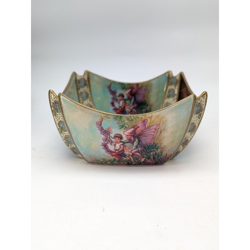 158 - Graduated Set of 4 Fairy Lustre Ware Braithwaite's  Largest Bowl 9x4.5Inches