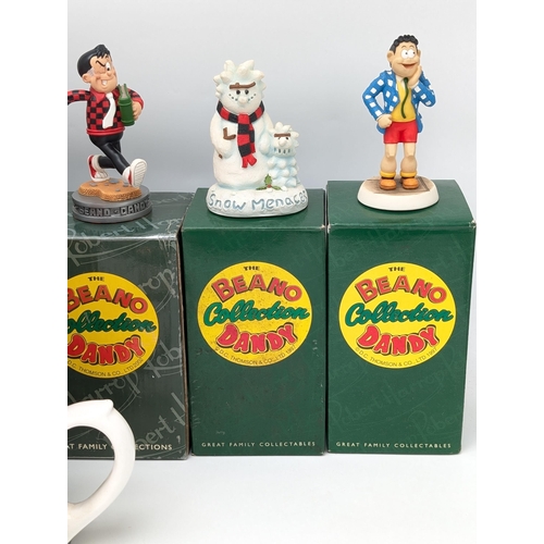 210 - Group (6) Robert Harrop - Dennis The Menace & Beano Figurines - Boxed Excellent Plus Dangerous Dan T... 