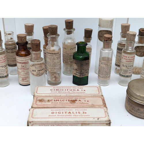 215 - Good Quantity Vintage / Antique Apothecary Bottles - Homeopathy Etc