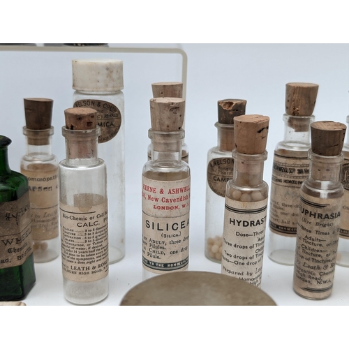 215 - Good Quantity Vintage / Antique Apothecary Bottles - Homeopathy Etc