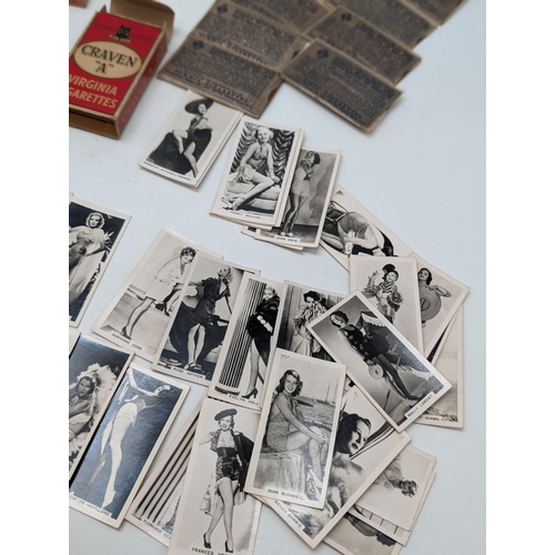 231 - Group Vintage & Antique Cigarette Cards Including Summit Copper Cards, Cards, Film Stars, Beauties E... 