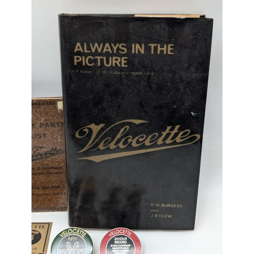 247 - Excellent Velocetti Owners Club Bundle, Rare Badges, Books, Pins Excellent Collectors Bundle