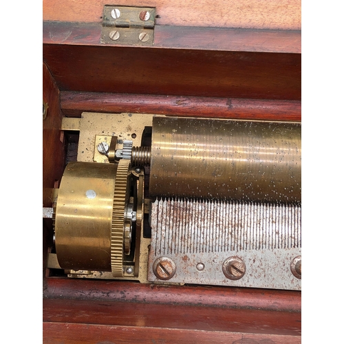 267 - Victorian Four Air Nicole Freres Cylinder Music Box No 27708, Tested and Working. Original Key, COnt... 