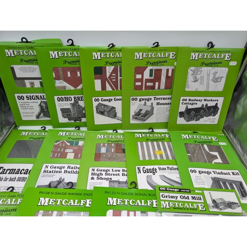 326 - Collection (15) Model Railway kits By Metcalf Carded