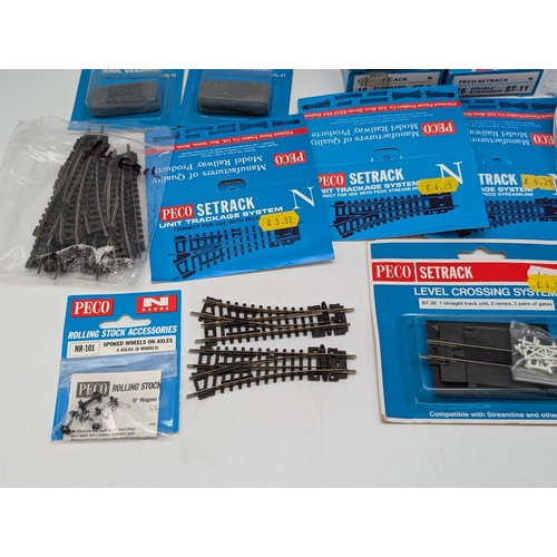 329 - Peco N Gauge Bundle - Track Bundle, Points, Cleaner, Etc