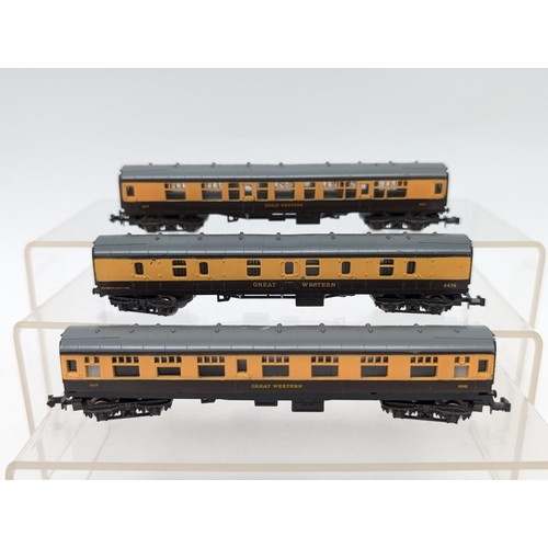 334 - Lima N Guage Coaches - x 3 Good Condition Great Western