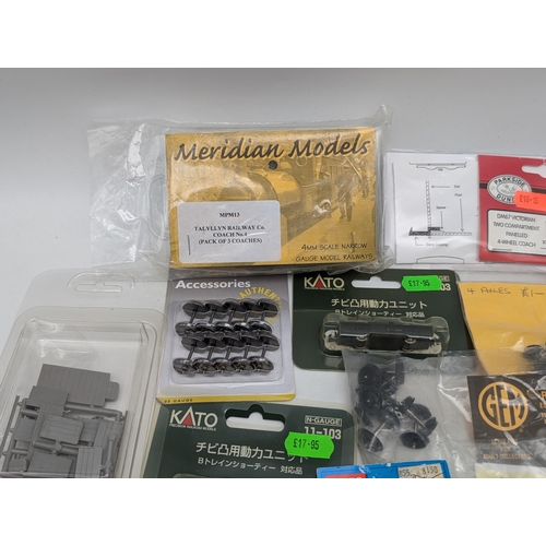 346 - Excellent Model Wailway Bundle With New Sealed Kits, Wagons, Coaches, Accessories Etc