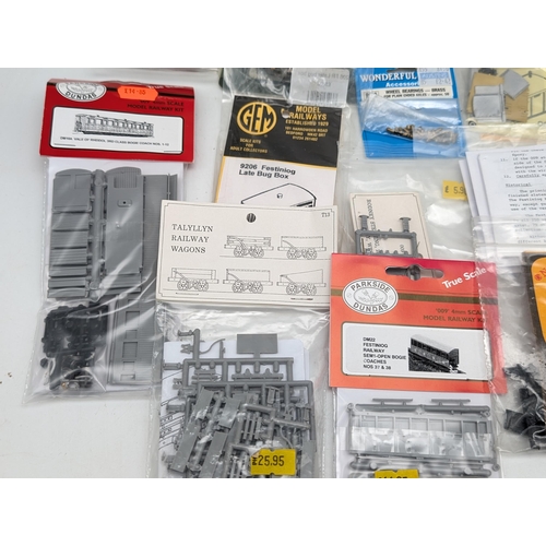 346 - Excellent Model Wailway Bundle With New Sealed Kits, Wagons, Coaches, Accessories Etc