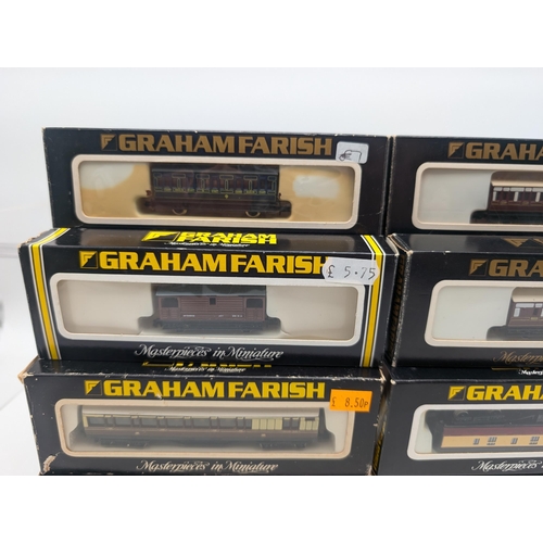 361 - Graham Farish - Bachman - Group 8 Coaches In Boxes All Appear in Good Order