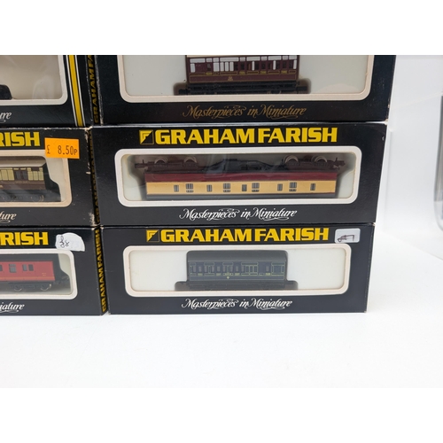 361 - Graham Farish - Bachman - Group 8 Coaches In Boxes All Appear in Good Order