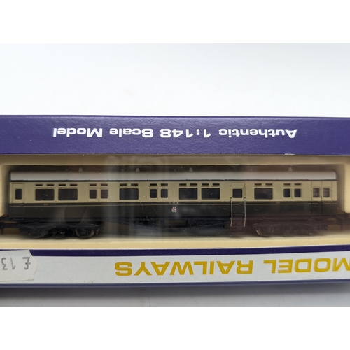 372 - Dapol N Gauge Railways Group (7) Coaches, All In Good Boxed Order Most Appear Unused GWW Hawksworth,... 