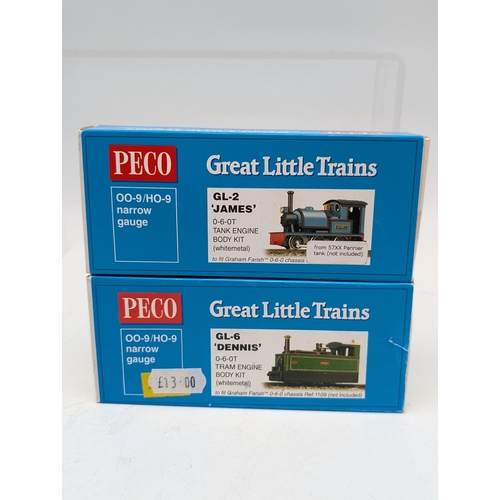 380 - Group N Gauge Locomotives, Trackside Crane, Plus 2 x Peco Great Little Train Bodykits