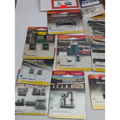 382 - Quantity Mostly Hornby Accessories, N Gauge Lyddle End Etc