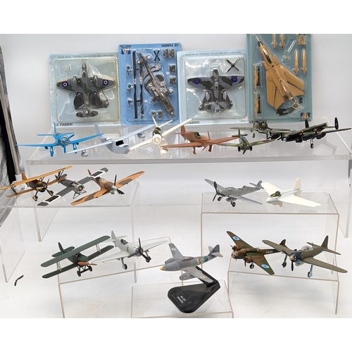 392 - Good Group Mixed Plastic / Metal Model Aeroplanes - Some Boxed and New Others Prebuilt