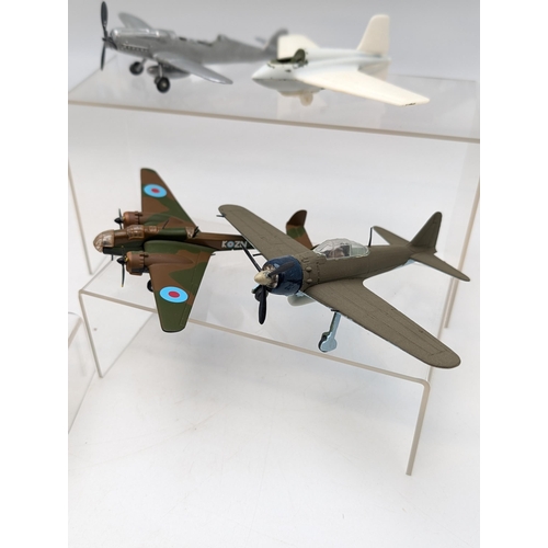 392 - Good Group Mixed Plastic / Metal Model Aeroplanes - Some Boxed and New Others Prebuilt