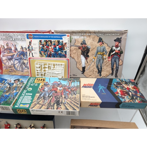 410 - Good Quantity Plastic Model Kits of Figures to Include Vintage Napoleonic, Airfix Etc