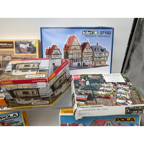 413 - Quantity (10) Plastic Model Kits - Pola, Airfix Etc, Railway Related Etc All Appear Complete Some Go... 