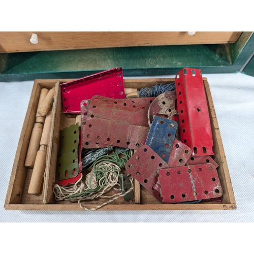 420 - Meccano - Excellent Large Vintage Cabinet Full Of Vintage Meccano Appears to be 40s Onwards - Some H... 