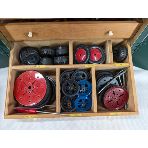 420 - Meccano - Excellent Large Vintage Cabinet Full Of Vintage Meccano Appears to be 40s Onwards - Some H... 