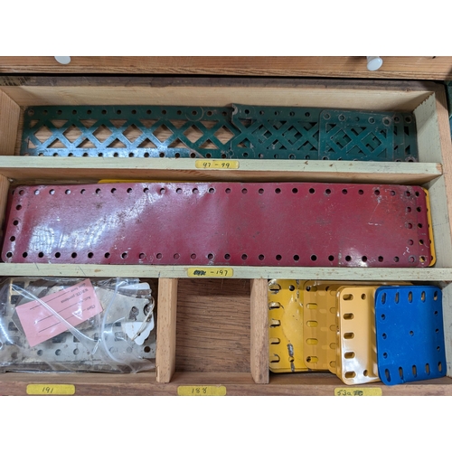 420 - Meccano - Excellent Large Vintage Cabinet Full Of Vintage Meccano Appears to be 40s Onwards - Some H... 