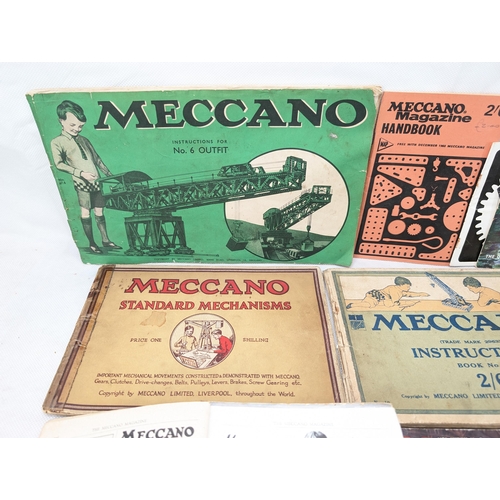 430 - Excellent & Rare Bundle Meccano Magazines & Antique Instruction Books, Meccano Mags From 1943/1945 P... 