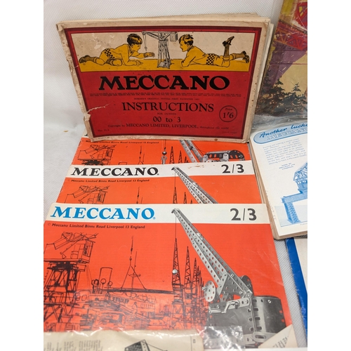 438 - Large Quantity Vintage Meccano Model Books, Some Rare Hard to Get Examples Overall Condition Some Co... 