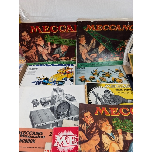 438 - Large Quantity Vintage Meccano Model Books, Some Rare Hard to Get Examples Overall Condition Some Co... 