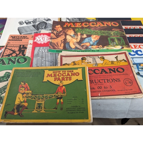 438 - Large Quantity Vintage Meccano Model Books, Some Rare Hard to Get Examples Overall Condition Some Co... 