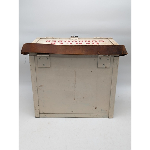 469 - Likely Reproduction Gunpowder Storage Cannister 13.5x12.5