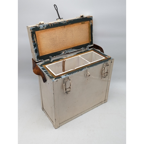 469 - Likely Reproduction Gunpowder Storage Cannister 13.5x12.5